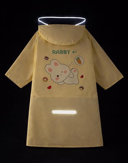 Kids Yellow Hooded Raincoat