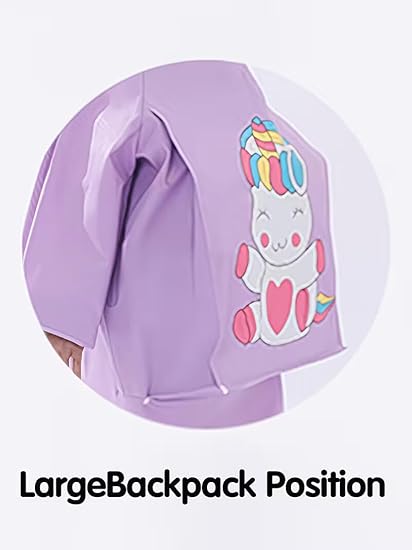 Kids Purple Hooded Raincoat