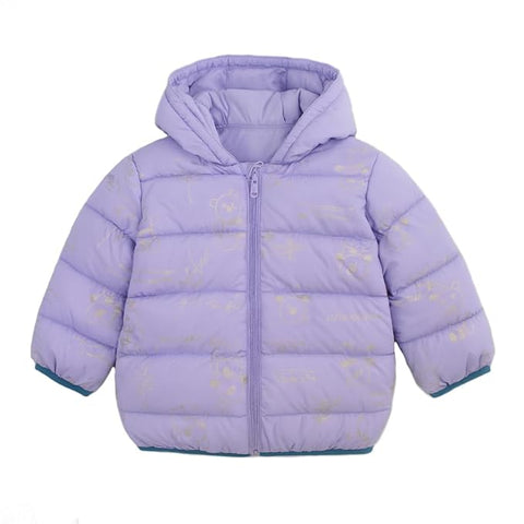 Lavender Hooded Puffer Jacket for Kids
