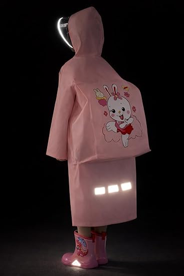 Kids Pink Bunny Raincoat