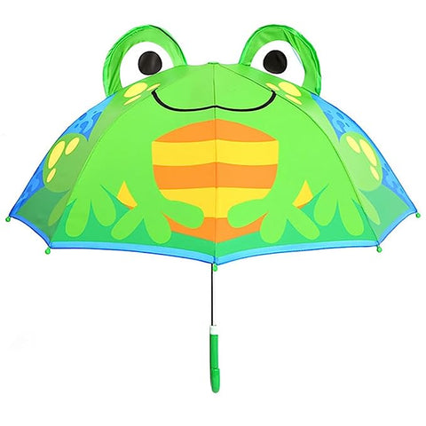 Kid's 3D Pop Up Cartoon Green Froggy 🐸 Umbrella ⛱ for Boys Girls Kids Umbrella for Sunny and Rainy Weather