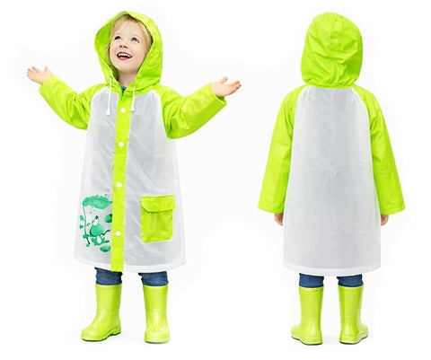 Lime EVA Hooded Raincoat Set