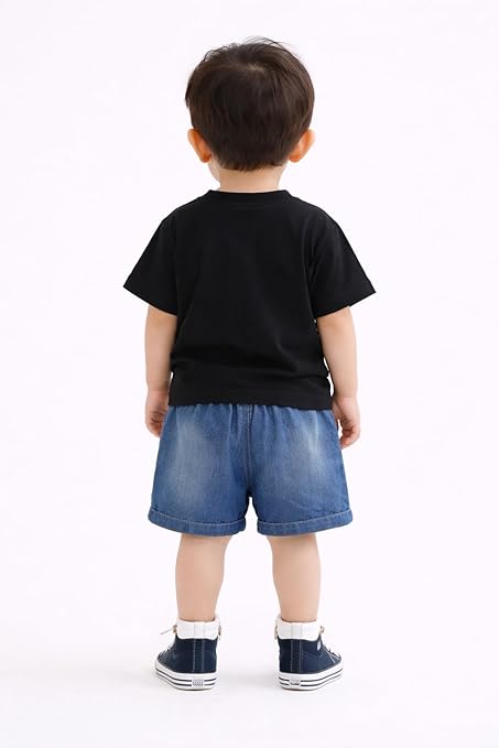 Kids Boys 2-Piece Summer Clothing Set with 3D Giraffe Applique