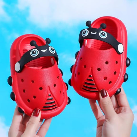 Lady Bug Funky Kids Cartoon Slip on Clogs Sandal
