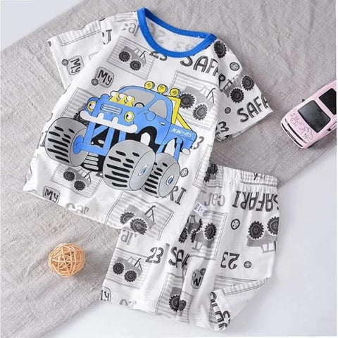 Kids Half Sleeve Cool Casual Cotton T-shirt & Shorts Clothing Set