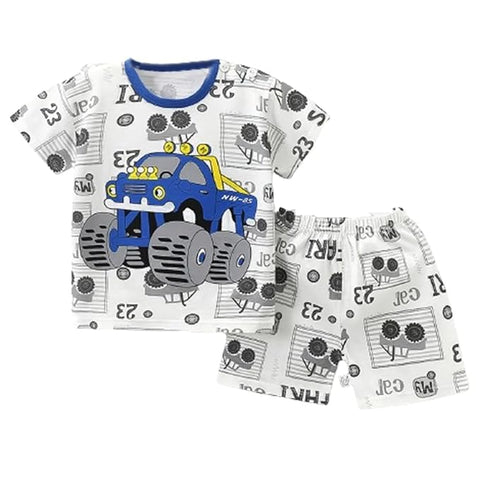 Kids Half Sleeve Cool Casual Cotton T-shirt & Shorts Clothing Set