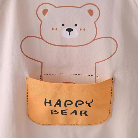 Kids Happy Bear T-Shirt & Dungaree Set