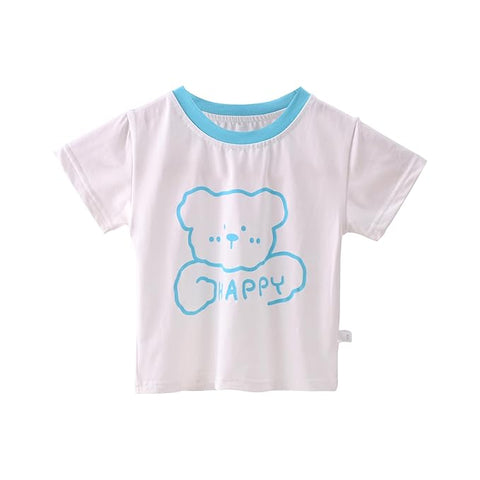 Kids Happy Bear T-Shirt & Dungaree Set