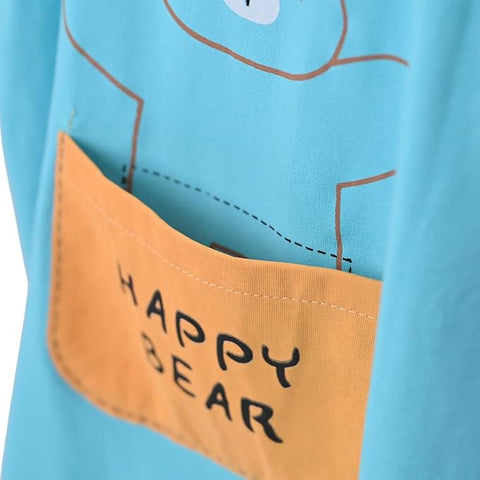 Kids Happy Bear T-Shirt & Dungaree Set