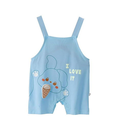 Kids Cartoon Ice-cream T-Shirt & Dungaree Shorts