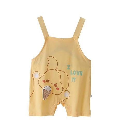 Kids Cartoon Ice-cream T-Shirt & Dungaree Shorts