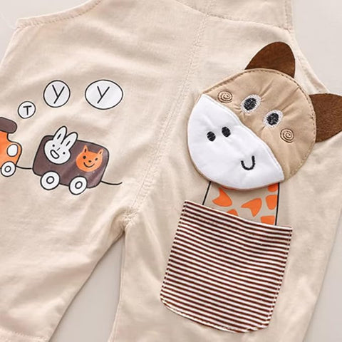 Kids Giraffe T-Shirt & Dungaree Shorts