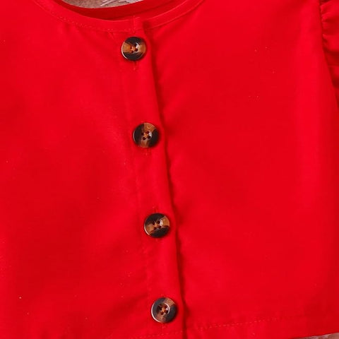 Girls Sequin Dress Ruffle Sleeve Top with Glittery Bow and Layered Shorts