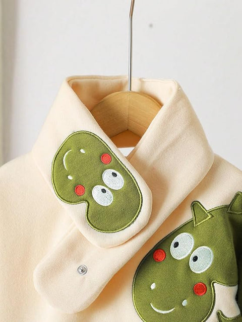Kids Fleece Lined Winter Sweatshirt, Joggers & Muffler Set