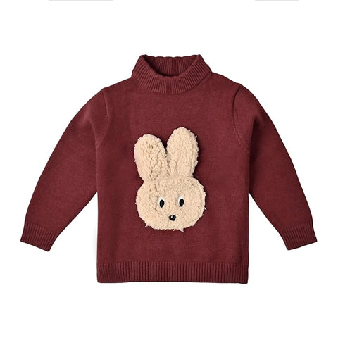 Kids Cute Bunny Soft Knit Winter Woolen Sweater Pullover