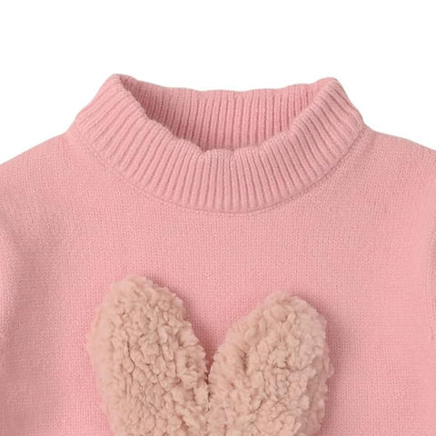 Kids Cute Bunny Soft Knit Winter Woolen Sweater Pullover