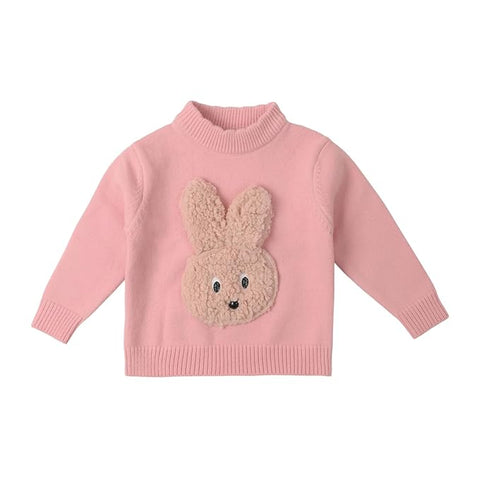 Kids Cute Bunny Soft Knit Winter Woolen Sweater Pullover