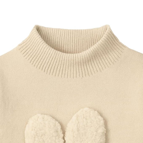Kids Cute Bunny Soft Knit Winter Woolen Sweater Pullover