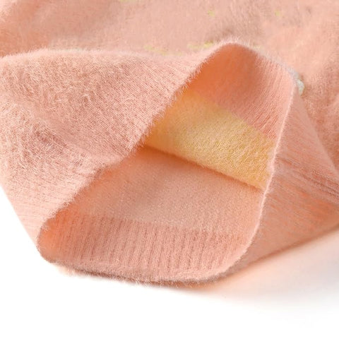 Girls Flower Basket Woolen Warm Party Kids Sweater Pullover