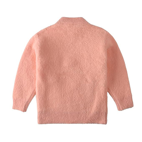Girls Flower Basket Woolen Warm Party Kids Sweater Pullover