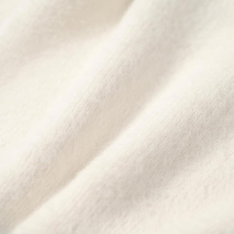 Girls Woolen Pearl Bow Design Party Sweater with Embellished Neckline