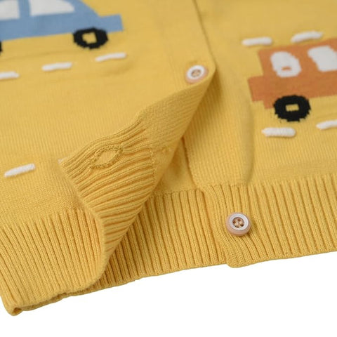 Knitted Car Cardigan Sweater for Infant Toddler Baby Boys n Girls