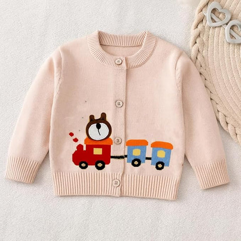 Knitted Car Cardigan Sweater for Infant Toddler Baby Boys n Girls