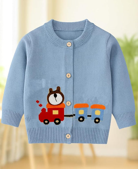 Knitted Car Cardigan Sweater for Infant Toddler Baby Boys n Girls