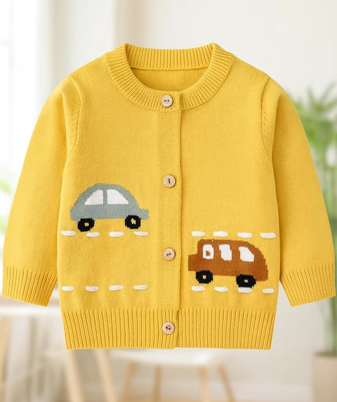 Knitted Car Cardigan Sweater for Infant Toddler Baby Boys n Girls