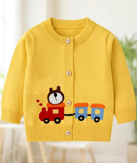 Knitted Car Cardigan Sweater for Infant Toddler Baby Boys n Girls