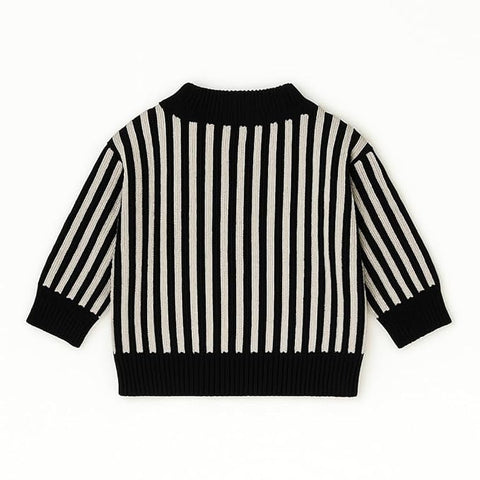 Kids Winter Warm Woollen Striped Knit Pullover Sweater