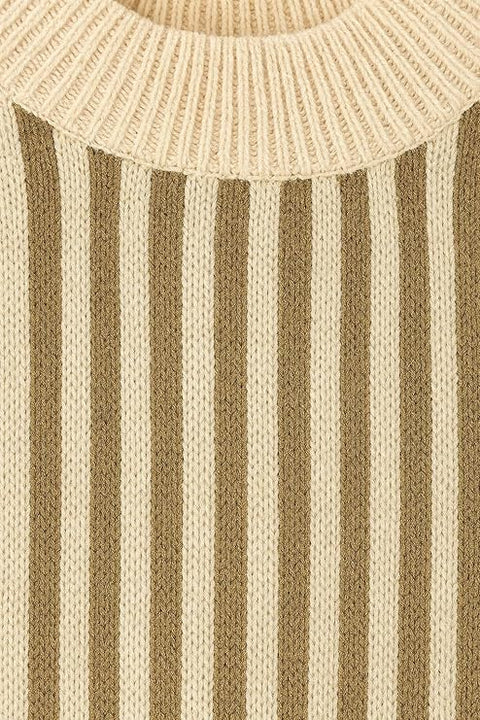 Kids Winter Warm Woollen Striped Knit Pullover Sweater