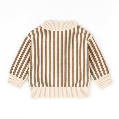Kids Winter Warm Woollen Striped Knit Pullover Sweater