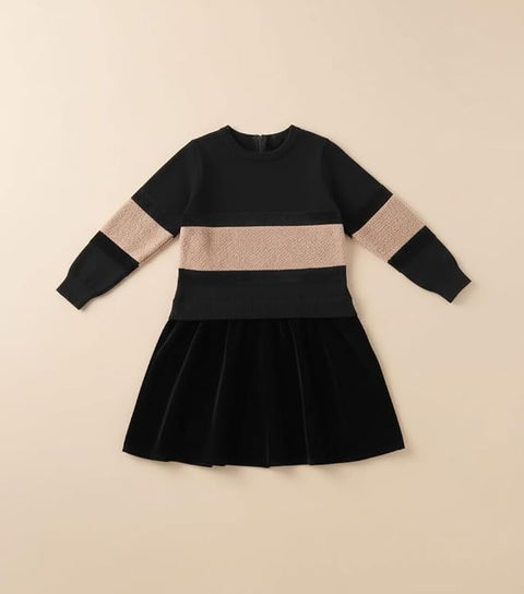 Full Sleeve Woolen Warm Dress for Infant Toddler Baby Girls
