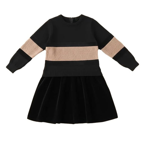 Full Sleeve Woolen Warm Dress for Infant Toddler Baby Girls