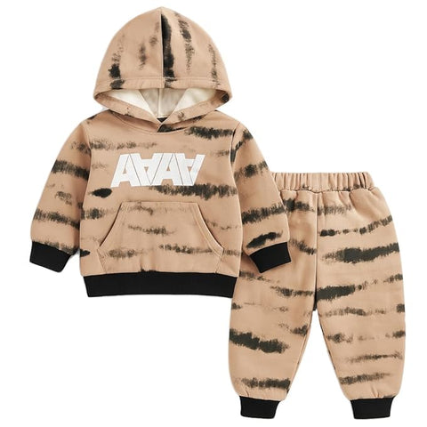 Kids Winter Fleece Set Warm Hoodie & Jogger Pant