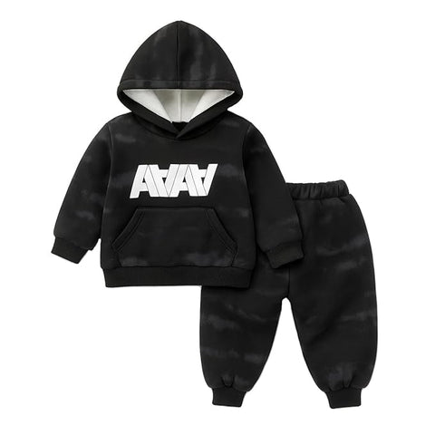 Kids Winter Fleece Set Warm Hoodie & Jogger Pant