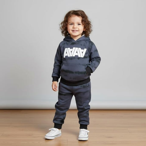 Kids Winter Fleece Set Warm Hoodie & Jogger Pant