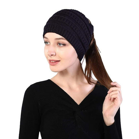 Women Knitted Acrylic Blend Head Wrap Winter Scarf