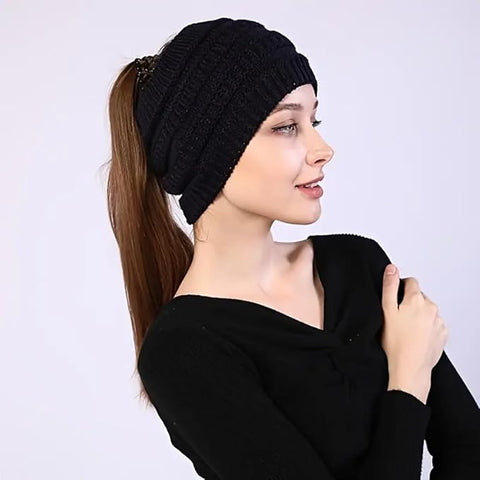 Women Knitted Acrylic Blend Head Wrap Winter Scarf
