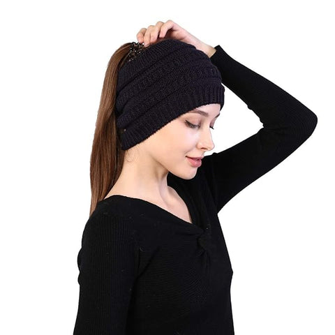 Women Knitted Acrylic Blend Head Wrap Winter Scarf