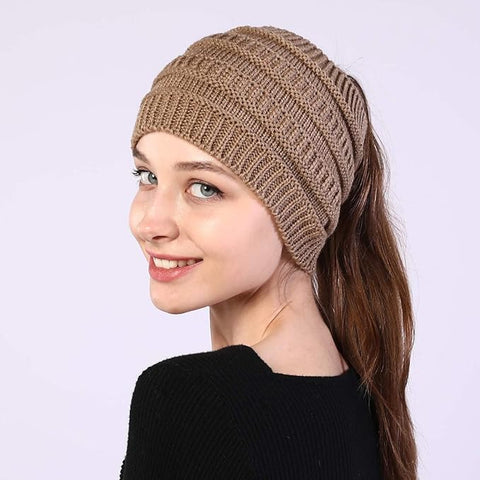 Women Knitted Acrylic Blend Head Wrap Winter Scarf