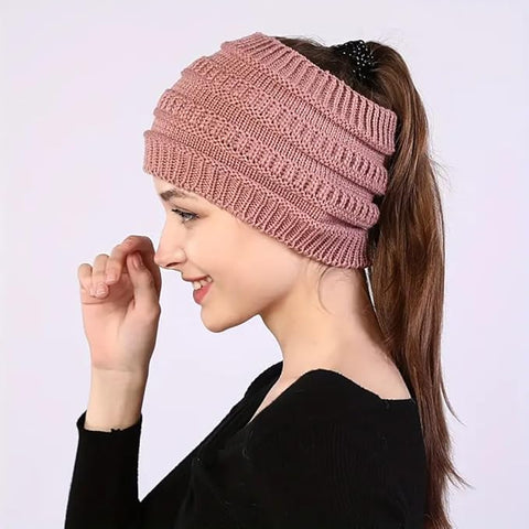 Women Knitted Acrylic Blend Head Wrap Winter Scarf
