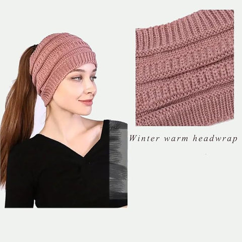 Women Knitted Acrylic Blend Head Wrap Winter Scarf