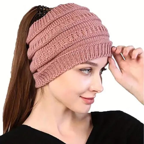 Women Knitted Acrylic Blend Head Wrap Winter Scarf