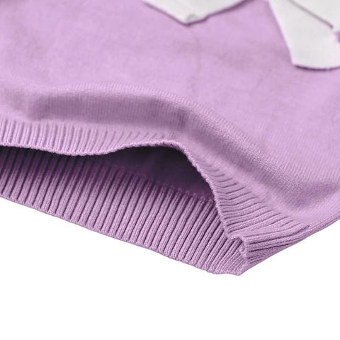 Baby Girl Knitted Sweater Top with 3D Bow & Flared Pants Warm Winter Co-ord Set