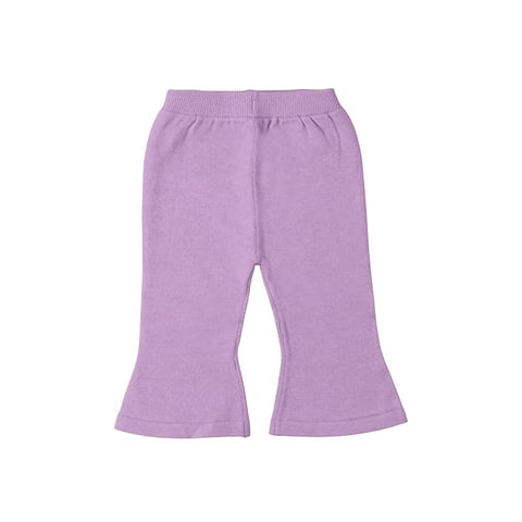 Baby Girl Knitted Sweater Top with 3D Bow & Flared Pants Warm Winter Co-ord Set