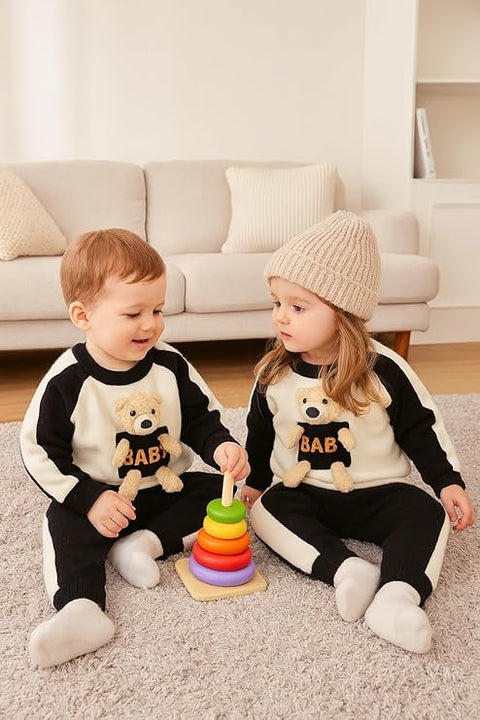 Baby 3D Teddy Bear Winter Sweatshirt n Jogger Pants