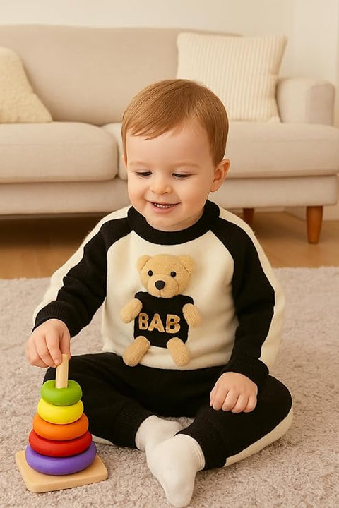 Baby 3D Teddy Bear Winter Sweatshirt n Jogger Pants