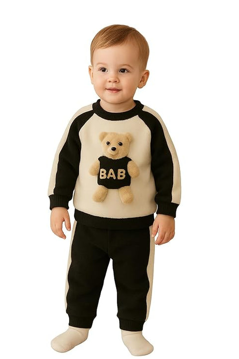 Baby 3D Teddy Bear Winter Sweatshirt n Jogger Pants